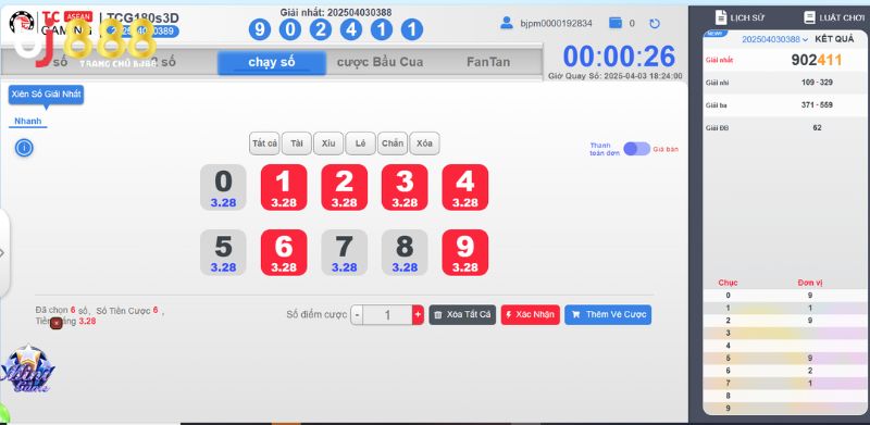 Giới thiệu về game xổ số nhanh tại BJ888